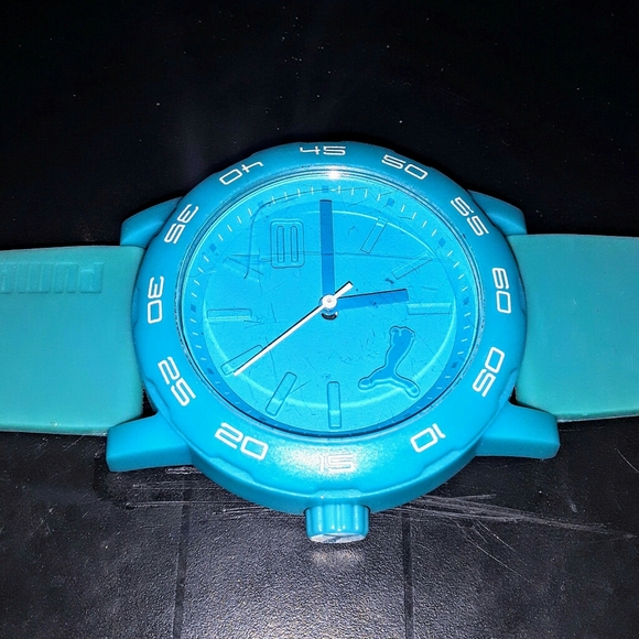 PUMA Light Blue Womens Sport Watch - Silicone Band - Picture 3 of 5